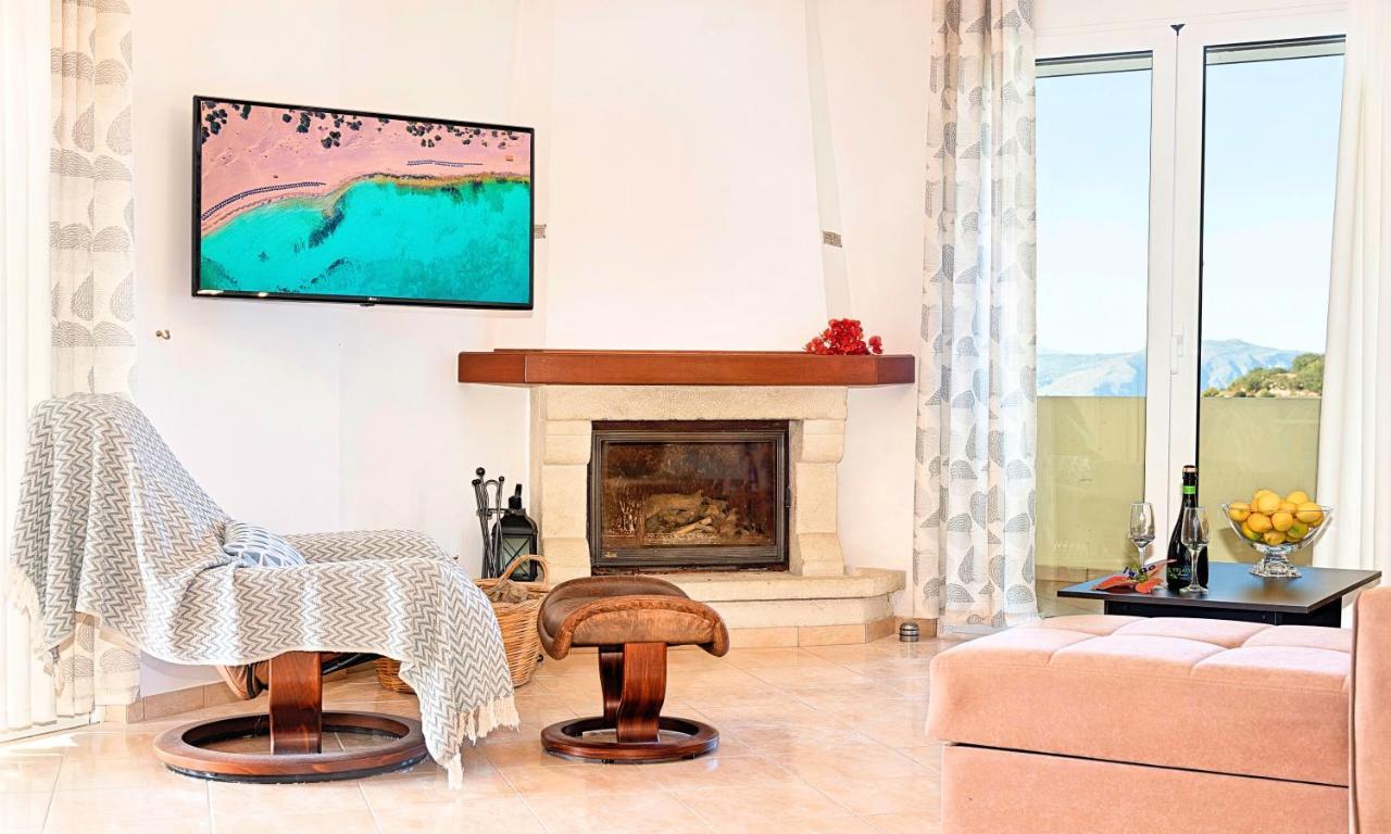 Villa Di Palma Heated Pool Koufi 외부 사진